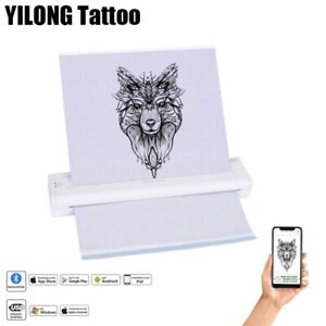 Premium White Wireless Thermal Transfer Tattoo Stencil Printer With 15Pcs Papers