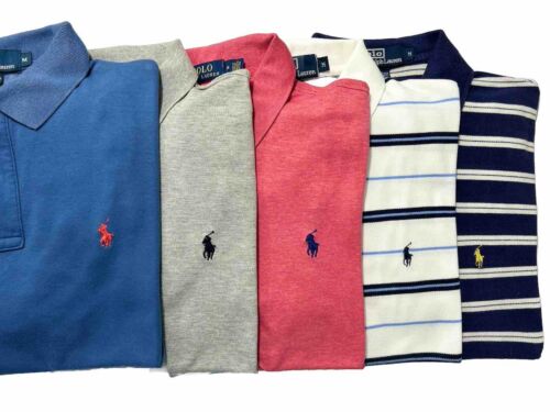 Lot of  5 Polo Ralph Lauren  Short Sleeve  Men’s Polo Shirts M Medium