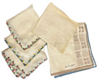 Vintage Lot Of 6 Hankies 5 In Excellent Condition 1 With Tags Please Read