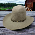Vtg Beaver Brand Hats Tan 10x Fur Felt Western Cowboy Cattleman Rancher Sz 6 7/8