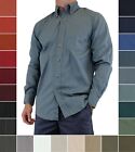 Wrangler Premium Men's Shirts Long-Sleeve Button-Down One Pocket Cotton Shirt