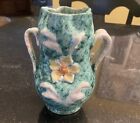 New ListingVintage Italian Art Pottery Vase Floral Ceramic Double Handled Handcrafted 1970s
