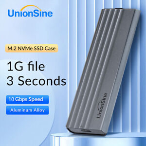 M.2 NGFF NVMe SATA SSD Hard Drive Enclosure USB 3.1 10Gbps External Case Adapter