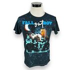 Fall Out Boy T-Shirt Men's Medium Take This To Your Grave Black Blue Tie Dye
