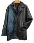 EUC - Overland Sheepskin Mens 46L US 2XL  Leather Shearling Black Jacket Coat