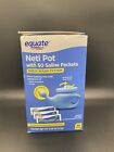 Equate Neti Pot Sinus Wash System (Blue) + 50 Neti Salt Saline Packets ~ 08/2023