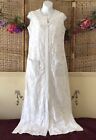 Vintage Evelyn Pearson White Lace Overlay Lounge Wear Hostess Maxi Dress