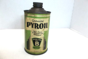 Vintage Payroll Crank Case Cone Top Oil Can 1932 Petroliana Advertising