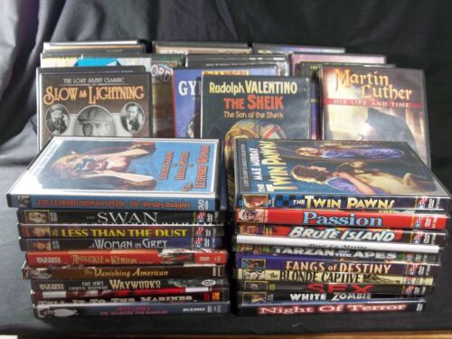Silent movie LOT of 42 DVD's Silent classic movies published pre- 1929 (PV)