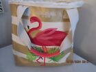 Spartina 449 Flamingo Striped Embroidered Large Canvas Tote Retired 18