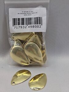 🔥NEW 50Pcs Gold Steel Smooth Premium Finish French Spinner Blades Size #6 (G2)