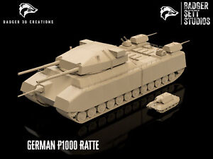 WWII German P.1000 Ratte - Bolt Action/Chain of Command- Badger Sett Studios