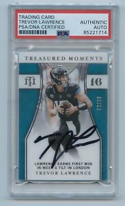 Trevor Lawrence Signed Autographed 2021 Panini National Treasures Rc #98/99 Psa