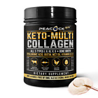Keto Collagen Powder 5 Type Bone Broth Unflavored Hyaluronic Acid MCT Vitamin DK