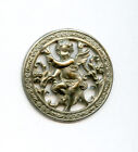 INCREDIBLE OPEN WORK METAL button--CHERUB AMONG ACANTHUS LEAVES--BBB pg 443 # 3