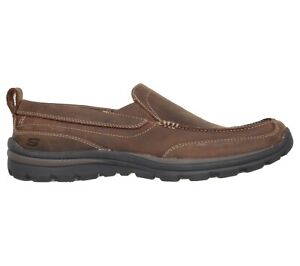 Skechers Men's Relaxed Fit®: Superior - Gains Slip on Shoes, BROWN - Extra Wide