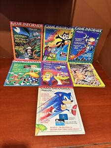 Game  Informer Magazine Lot Issue #1 Sonic All 1991 & 1992 Issues 7 Early Issues