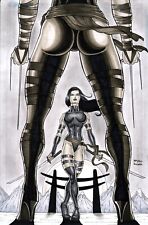 Elektra & Psylocke by Kayro Rocha - Original Comic Art Drawing Daredevil 11x17
