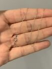 10KT SOLID WHITE GOLD 6R FINE ROPE 5.5 MM SPRING RING PENDANT CHAIN 18 INCHES