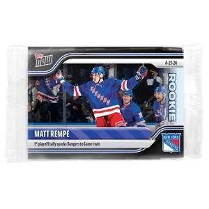 New Listing2023-24 NHL TOPPS NOW® Sticker #177 🏒 Matt Rempe RC 🏒 New York Rangers