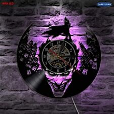 Joker Gotham City Led Vinyl Record Wall Clock Lighting Color Control Home Decor