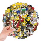 50 Pcs Stickers The Simpsons Character Luggage Skateboard Car Laptop Phone Vinyl