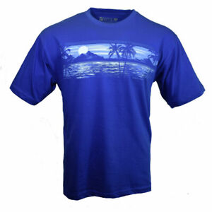 Men's T-shirts-NEWPORT BLUE-2nd Quality  Paradise Vacation Surf -Reg 22.99
