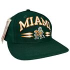Vintage Miami Hurricanes Logo Athletic Spike Snapback Hat Cap NWT RARE Green