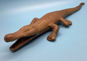New ListingVintage Solid Brass Alligator Crocodile Paperweight Decor Animal Figurine MCM