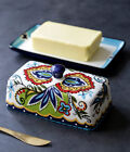 Vintage Ceramic Butter Dish w/Lid Butter Keeper for Cheese Tray Kitchen Gifts