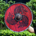 30cm Retro Wall Shield Decor Wooden Shield Decor Home War Pattern Viking Shield