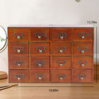New Listing16 Drawers Vintage Wood Apothecary Medicine Cabinet Label Holder Card Catalog US
