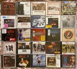 LOT OF 25 CD CLASSIC ROCK NEW SEALED HENDRIX HEART DOORS CLAPTON 38 SPECIAL