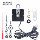 Made in USA Takane Electric 110V Clock Movement Kit with Hands, Multiple Sizes