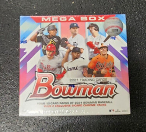 New Listing2021 Topps Bowman MLB Baseball Trading Cards Mega Box *Factory Sealed*