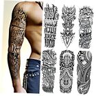6 Sheets Large Tribal Totem Temporary Tattoo Sleeves for Men and Totem Words