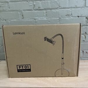 Lamicall FT01 Black Portable Adjustable Heavy Duty Tablet Floor Stand Used