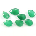 58.70 Ct Pear Cut Certified Colombian Green Natural Emerald Gemstone Lot 7 pcs