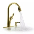 Kohler Transitional Pull Down Kitchen Faucet 1PREC26448-SD-2MB-AA Brushed Gold