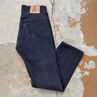 Vintage Levi's 501 Men's Button Fly Jeans Black Denim 34x34 Straight USA MADE