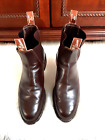 R.M.Williams Made in Australia Mens Size 12W US Leather Gardner Boots Dark Brown