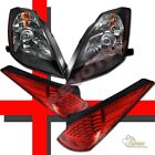 Black Projector Headlights & Red LED Tail Lights For 03 04 05 350Z Z33