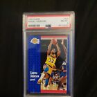 1991 FLEER #100 MAGIC JOHNSON LA LAKERS HOF Graded Basketball Card PSA 8 Mint