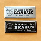 Black & Silver Powered By Brabus Emblem Logo Sticker Decal for Mercedes Smart