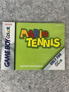 Mario Tennis (Game Boy Color) Manual ONLY, excellent condition