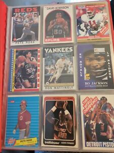 Huge lot of vintage Sportscards Tons Of Rookie Cards Griffey Rc's Topps FLEER