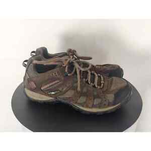 (V) Columbia Men shoes sneakers hiking sport training brown techlite sz 7.5