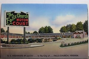 Virginia VA Falls Church Motor Court Postcard Old Vintage Card View Standard PC