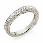 Vintage-Inspired Half-Eternity Ring in Simulated Diamond Sterling Silver 925