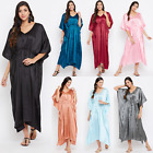 US Women Satin Silk Robe Dress Sleepwear Lingerie Long Nightdress Nightgown Maxi
